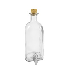 Frasca cristal con grifo y tapón