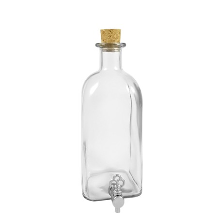 Frasca cristal con grifo y tapón