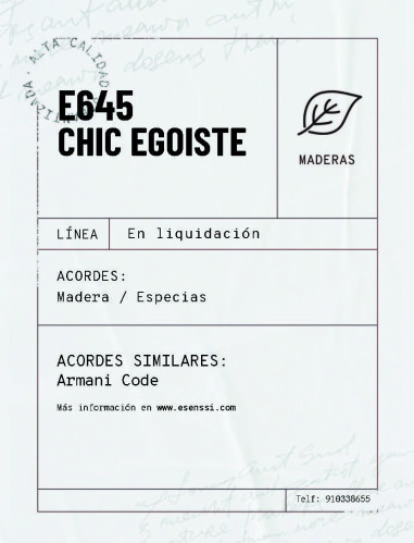 E645 / CHIC EGO
